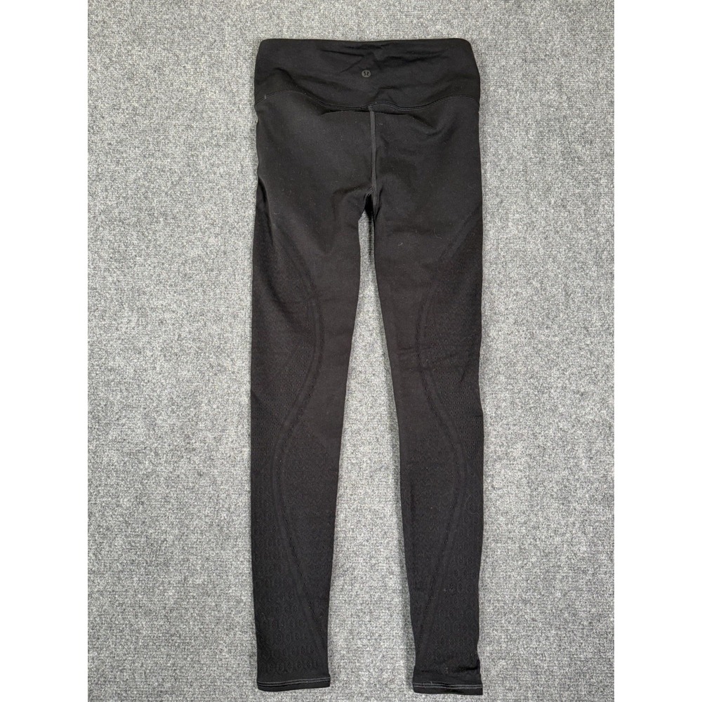 Lululemon Reveal Tight Leggings Womens Size 8 Black Mindful Motion Yoga 28" EUC - Picture 11 of 13